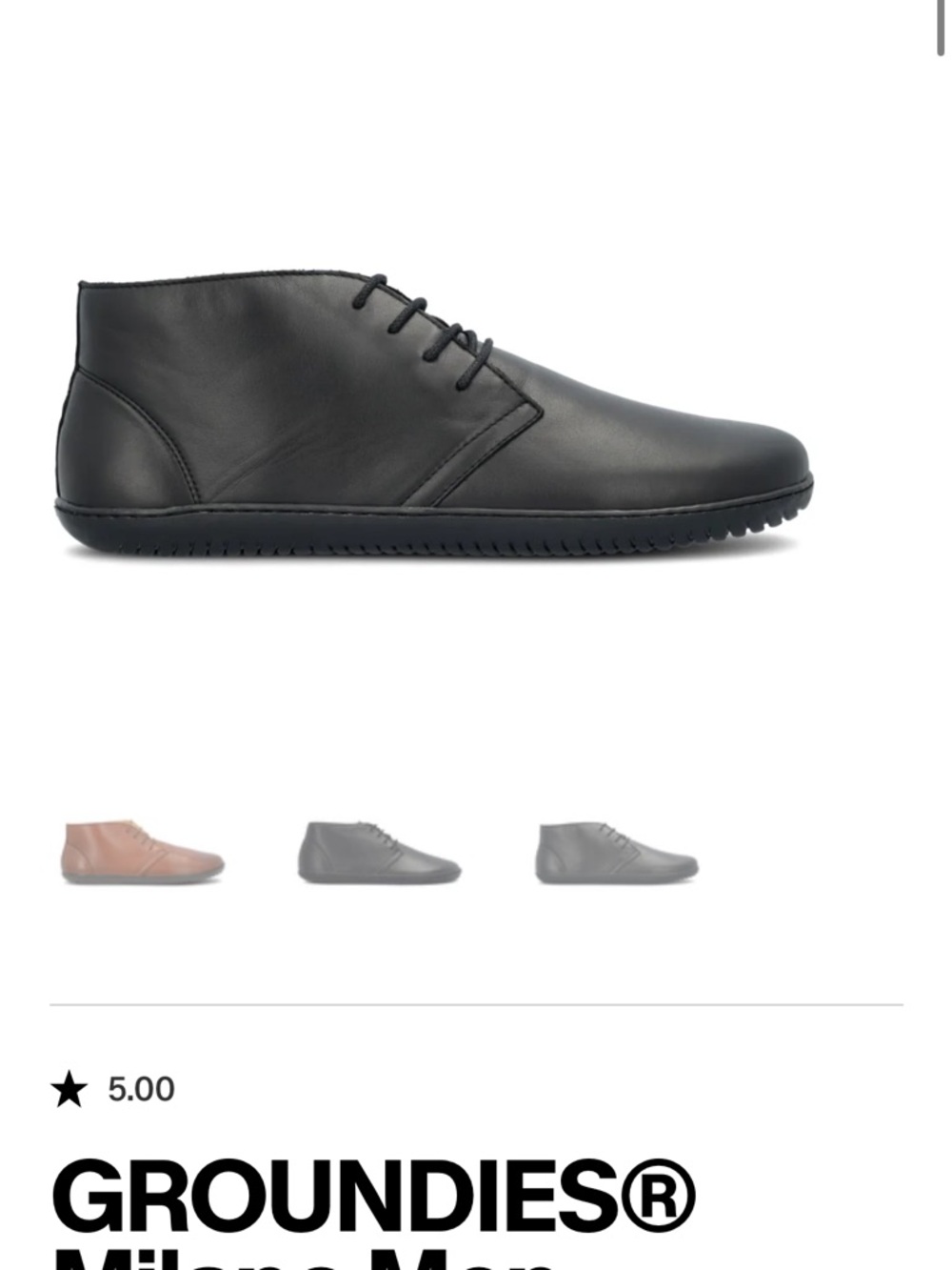 Groundies Milano Black Barefoot size 10